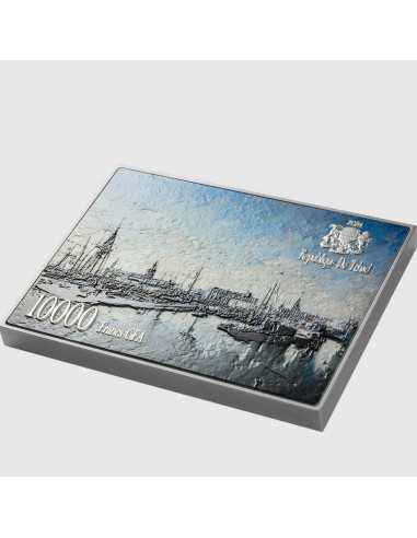 IMPRESSION SUNRISE 1872 Di Claude Monet Moneta colorata da 2,5 Oz d'argento e 120g di rame 10000 Franchi Ciad 2024 - Coins & ...