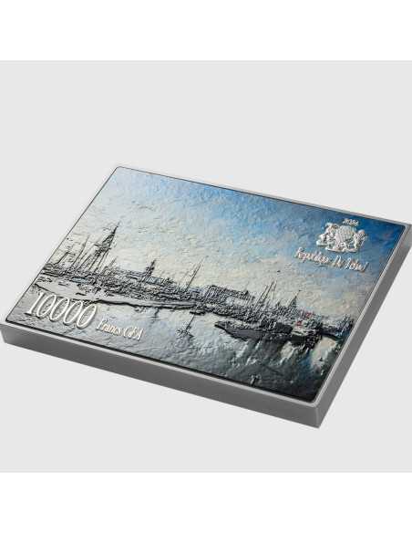 IMPRESSION SUNRISE 1872 Di Claude Monet Moneta colorata da 2,5 Oz d'argento e 120g di rame 10000 Franchi Ciad 2024 - Coins & ...