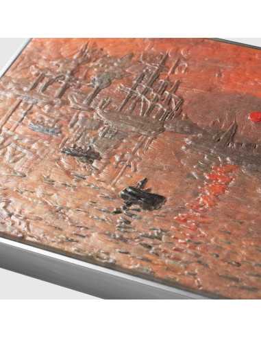 IMPRESIÓN SOL NACIENTE 1872 por Claude Monet Coloreada 2.5 Oz Plata y 120g Cobre Moneda 10000 Francos Chad 2024 - Coins & Mor...