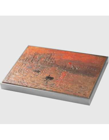 IMPRESSION SUNRISE 1872 By Claude Monet Colored 2.5 Oz Silver & 120g Copper Coin 10000 Francs Chad 2024 - Coins & More - Chad