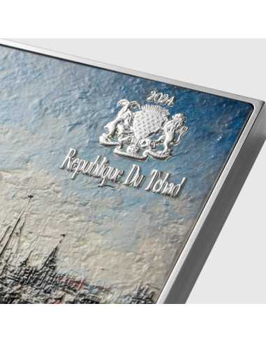 IMPRESIÓN SOL NACIENTE 1872 por Claude Monet Coloreada 2.5 Oz Plata y 120g Cobre Moneda 10000 Francos Chad 2024 - Coins & Mor...