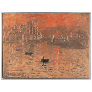 IMPRESIÓN SOL NACIENTE 1872 por Claude Monet Coloreada 2.5 Oz Plata y 120g Cobre Moneda 10000 Francos Chad 2024 - Coins & Mor...