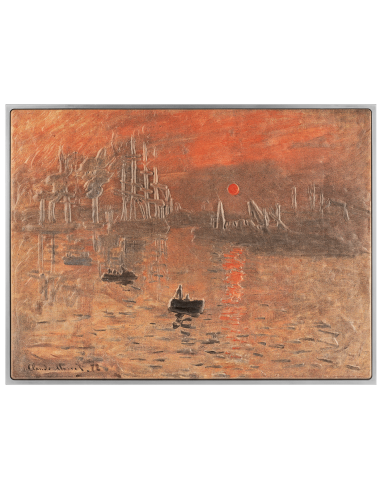 IMPRESIÓN SOL NACIENTE 1872 por Claude Monet Coloreada 2.5 Oz Plata y 120g Cobre Moneda 10000 Francos Chad 2024 - Coins & Mor...