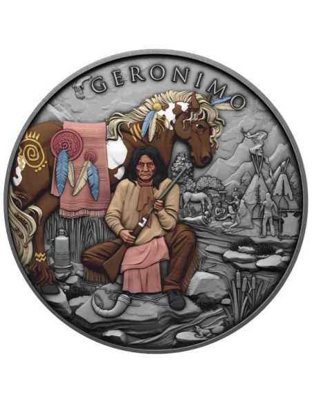 GERONIMO Legendary Warriors 1 Oz Silver Medal 2024 - Coins & More - Argento