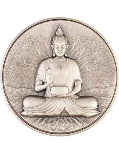 EL BUDDHA Versión Bi-Metal 2 Oz Plata y 330g Cobre Moneda 10000 Francos CFA Tchad 2024 - Coins & More - Chad