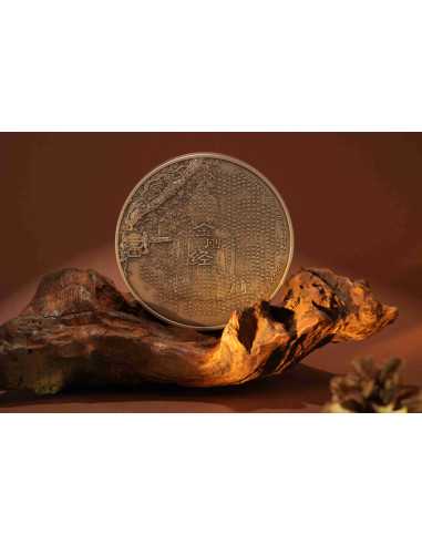 EL BUDDHA Versión Bi-Metal 2 Oz Plata y 330g Cobre Moneda 10000 Francos CFA Tchad 2024 - Coins & More - Chad
