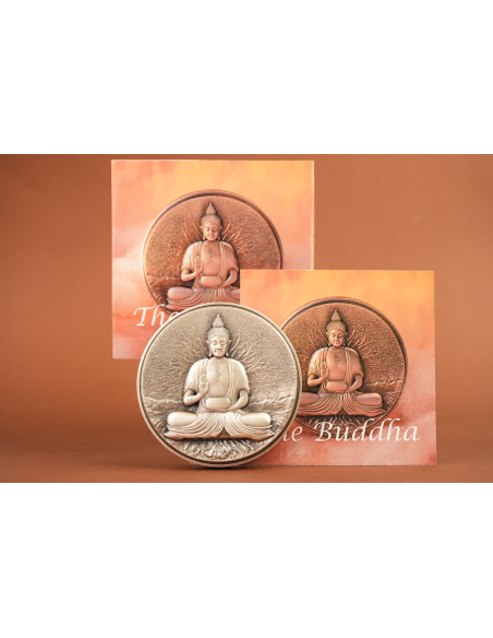 EL BUDDHA Versión Bi-Metal 2 Oz Plata y 330g Cobre Moneda 10000 Francos CFA Tchad 2024 - Coins & More - Chad