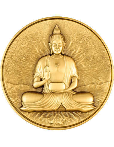 BOUDDHA EN OR Version bi-métal Pièce 2 Oz Argent & 330g Cuivre 10000 Francs CFA Tchad 2024 - Coins & More - Tchad