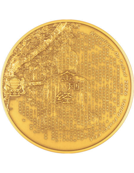BOUDDHA EN OR Version bi-métal Pièce 2 Oz Argent & 330g Cuivre 10000 Francs CFA Tchad 2024 - Coins & More - Tchad