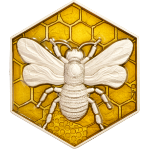 LA ABEJA 2 Oz Moneda de Plata Esmaltada Antigua 2000 Francos Camerún 2025 - Coins & More - Camerún