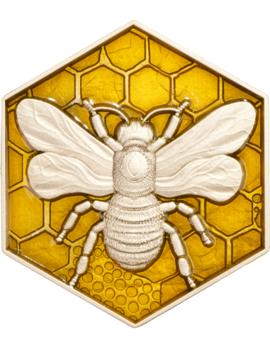 LA ABEJA 2 Oz Moneda de Plata Esmaltada Antigua 2000 Francos Camerún 2025 - Coins & More - Camerún