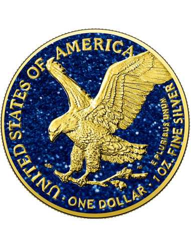 AQUILA DI SAPFIRIA Pietre preziose da 1 Oz Moneta d'Argento 1$ USA 2024 - Coins & More - Usa