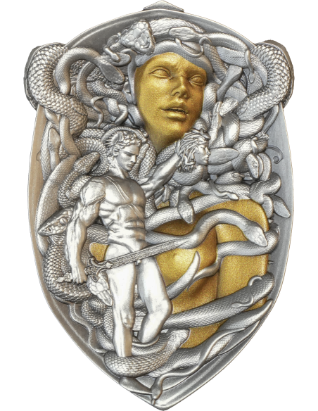 PERSEUS Heroes Moneta d'Argento da 3 Oz 3000 Franchi CFA Gabon 2025 - Coins & More - Gabon