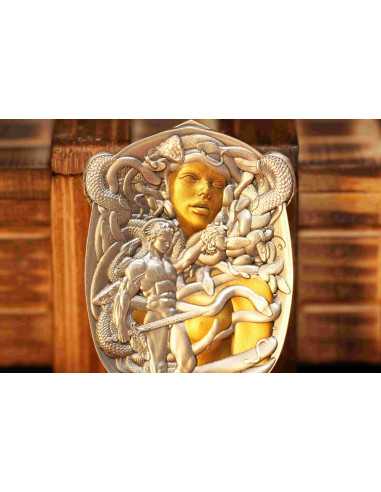 PERSEUS Heroes Moneta d'Argento da 3 Oz 3000 Franchi CFA Gabon 2025 - Coins & More - Gabon