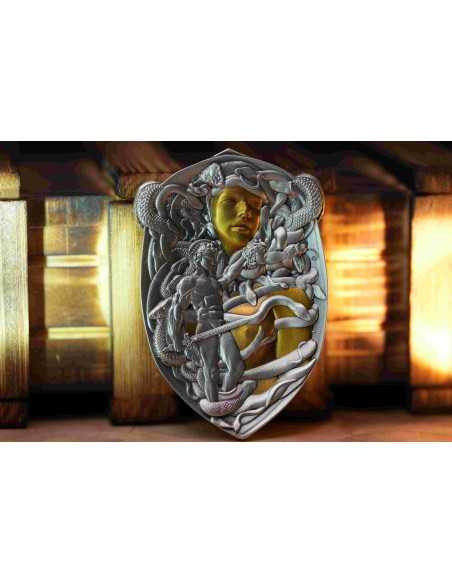 PERSEUS Heroes Moneta d'Argento da 3 Oz 3000 Franchi CFA Gabon 2025 - Coins & More - Gabon