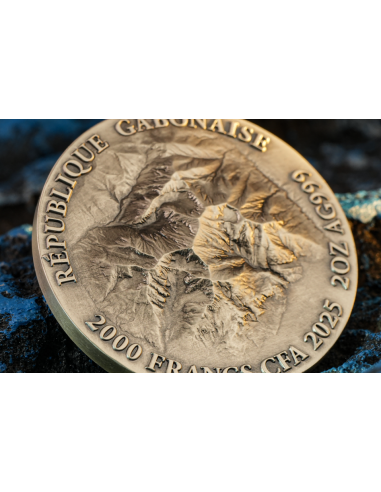 FLAT EARTH 2 Oz Silver Coin 2000 Francs CFA Gabon 2025 - Coins & More - Gabon