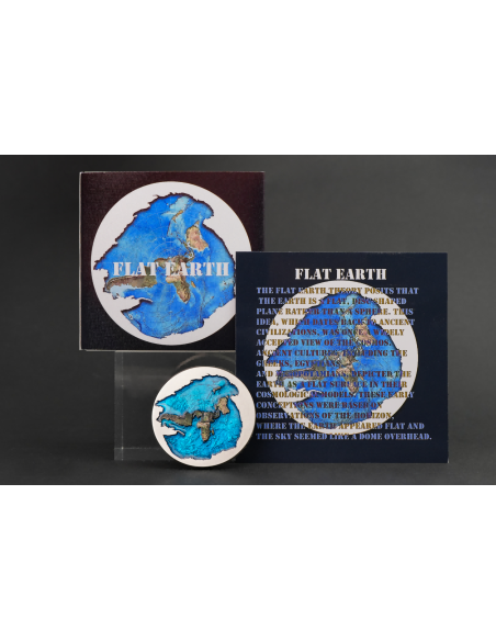 FLAT EARTH 2 Oz Silver Coin 2000 Francs CFA Gabon 2025 - Coins & More - Gabon