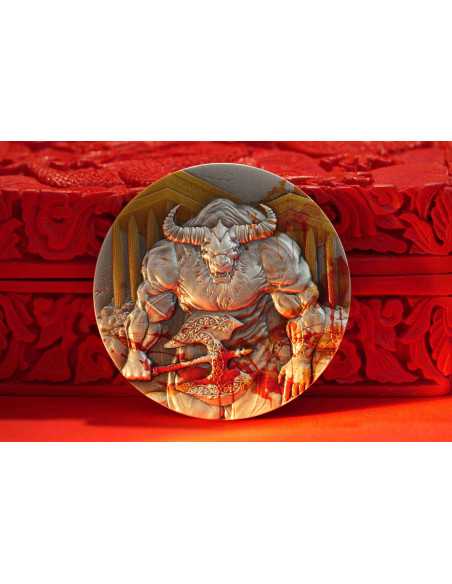 MINOTAUR Pièce 3 Oz Argent 3000 Francs CFA Gabon 2025 - Coins & More - Gabon