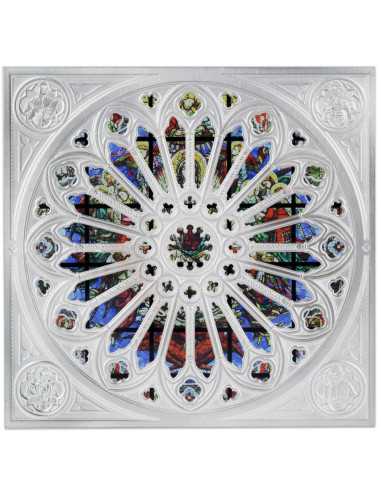 SANTA MARIA DE LA FLOR EN FLORENCIA Colección Rose Windows Moneda de Plata 15$ Islas Salomón 2022 - Coins & More - Islas Salomón