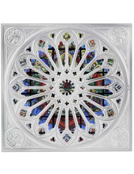 SANTA MARIA DE LA FLOR EN FLORENCIA Colección Rose Windows Moneda de Plata 15$ Islas Salomón 2022 - Coins & More - Islas Salomón