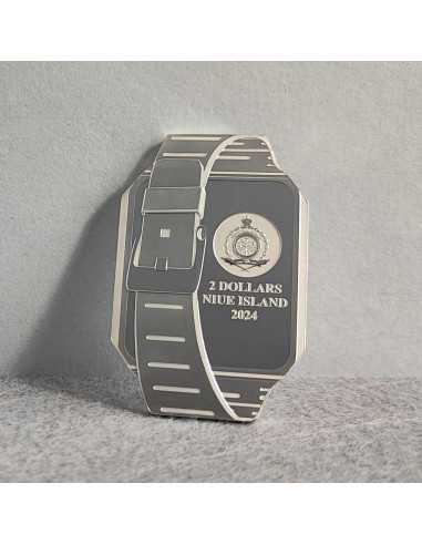 DATABANK WATCH TechStalgic 2 Oz Silver Coin 2$ Niue 2024 - Coins & More - Niue