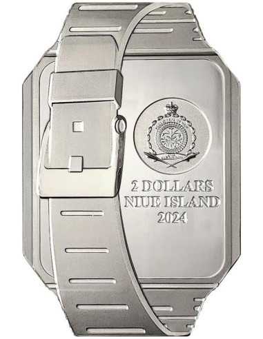 DATABANK WATCH TechStalgic 2 Oz Silver Coin 2$ Niue 2024 - Coins & More - Niue