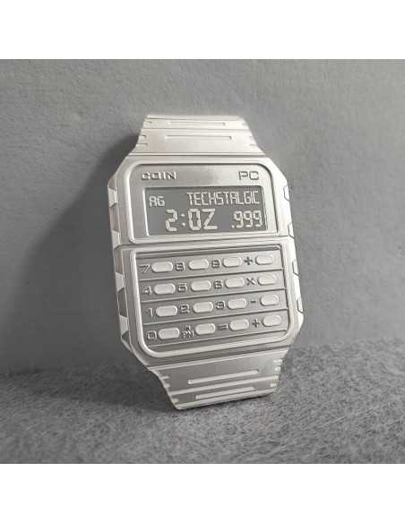 DATABANK WATCH TechStalgic 2 Oz Silbermünze 2$ Niue 2024 - Coins & More - Niue