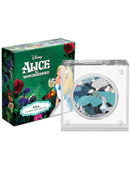 ALICE IN WONDERLAND - DISNEY 1 Oz Silver Coin 2$ Dollars Niue 2021 - Coins & More - Niue