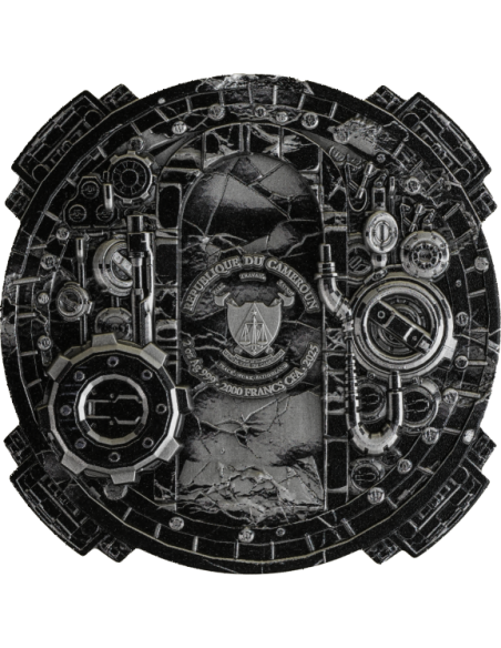 SKULL STEAMPUNK Steampunk Series 2 Oz Silver Coin 2000 Francs Cameroon 2025 - Coins & More - Cameroon