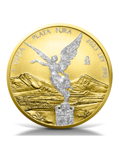 LIBERTAD Diamond Dust II Moneta d'argento dorata da 1 Oz Messico 2023 - Coins & More - Messico