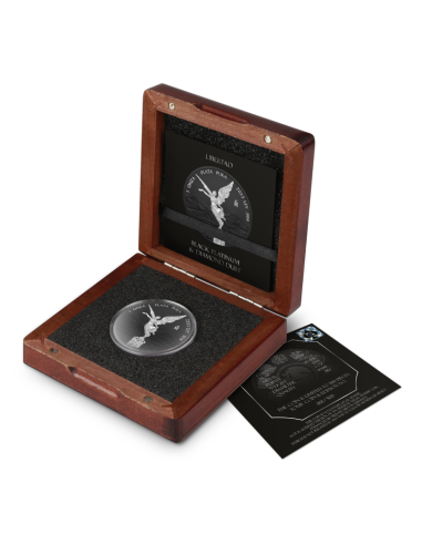 LIBERTAD Diamantstaub II Schwarzes Platin 1 Oz Silbermünze Mexiko 2023 - Coins & More - Mexiko