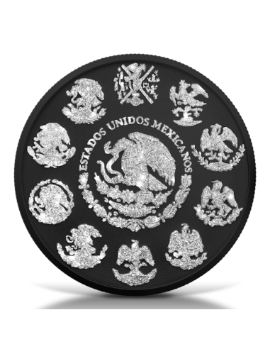 LIBERTAD Diamond Dust II Black Platinum 1 Oz Silver Coin Mexico 2023 - Coins & More - Mexique