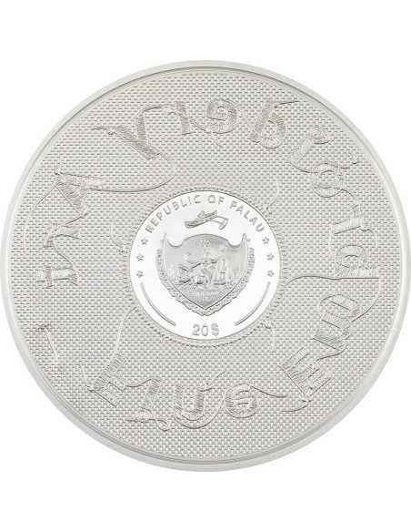 STARRY NIGHT Fine Embroidery Art 3 Oz Silver Coin 20$ Palau 2024 - Coins & More - Palau