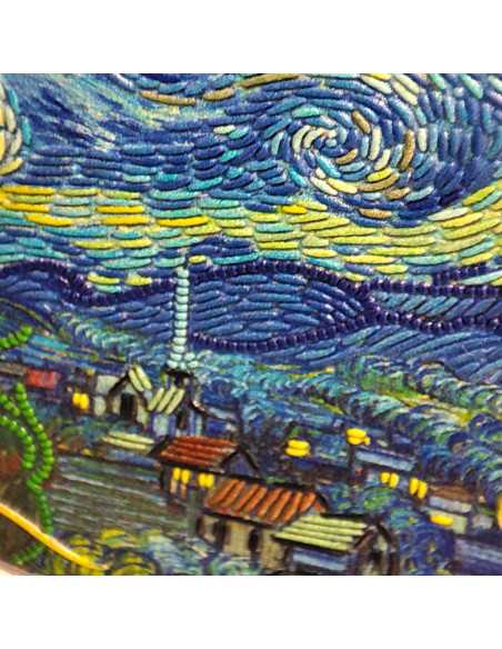 STARRY NIGHT Fine Embroidery Art 3 Oz Silver Coin 20$ Palau 2024 - Coins & More - Palau