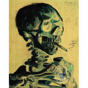 TESCHIO DI SCELETRO CON SIGARETTA IN FIAMME Vincent Van Gogh Moneta d'argento da 1 Oz 1000 Franchi Camerun 2025 - Coins & Mor... 2