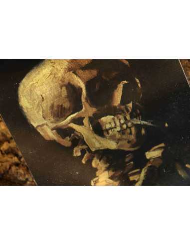 SKULL OF A SKELETON WITH BURNING CIGARETTE Vincent Van Gogh 1 Oz Silver Coin 1000 Francs Cameroon 2025 - Coins & More - Cameroon