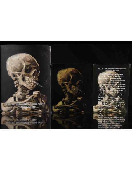 SKULL OF A SKELETON WITH BURNING CIGARETTE Vincent Van Gogh 1 Oz Silver Coin 1000 Francs Cameroon 2025 - Coins & More - Cameroon
