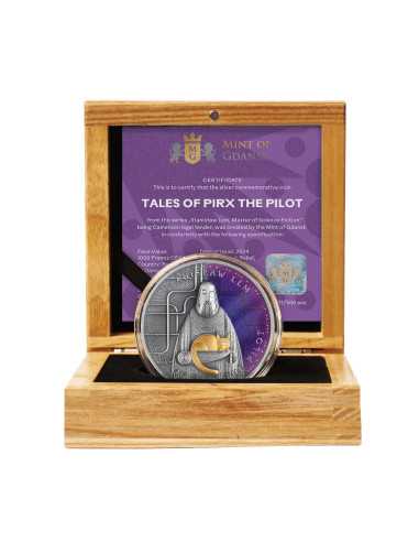 TALES OF PIRX THE PILOT Stanislaw Lem Meister der Science Fiction 2 Oz Silbermünze 1000 Francs Kamerun 2024 - Coins & More - ...