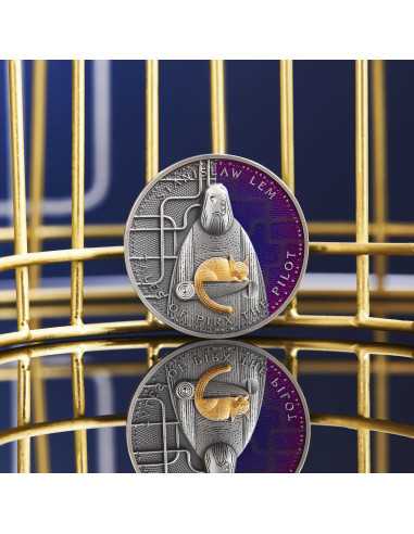 RELATOS DE PIRX EL PILOTO Stanislaw Lem Maestro de la Ciencia Ficción Moneda de Plata de 2 Oz 1000 Francos Camerún 2024 - Coi...