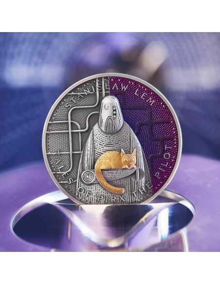 TALES OF PIRX THE PILOT Stanislaw Lem Meister der Science Fiction 2 Oz Silbermünze 1000 Francs Kamerun 2024 - Coins & More - ...