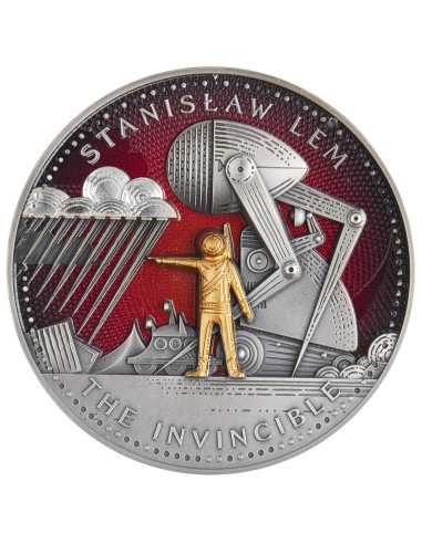 THE INVINCIBLE Stanislaw Lem Maestro della Fantascienza Moneta d'Argento da 2 Oz 1000 Franchi Camerun 2024 - Coins & More - C...