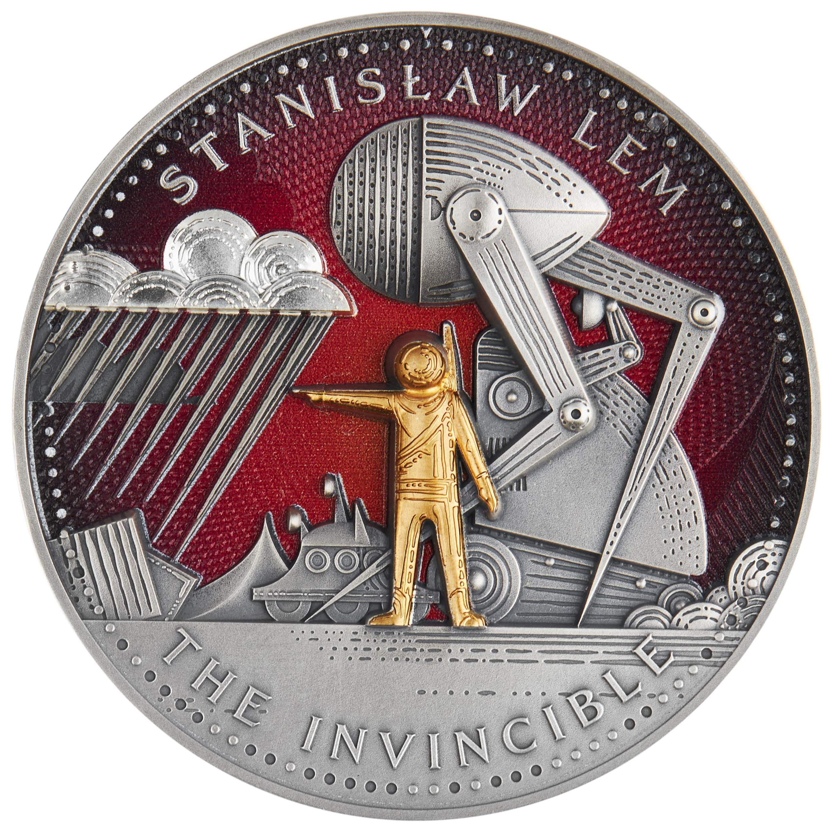THE INVINCIBLE Stanislaw Lem Master of Science Fiction 2 Oz Silver