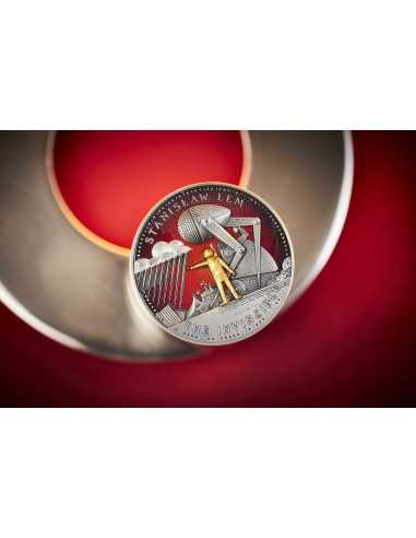 THE INVINCIBLE Stanislaw Lem Maestro della Fantascienza Moneta d'Argento da 2 Oz 1000 Franchi Camerun 2024 - Coins & More - C...