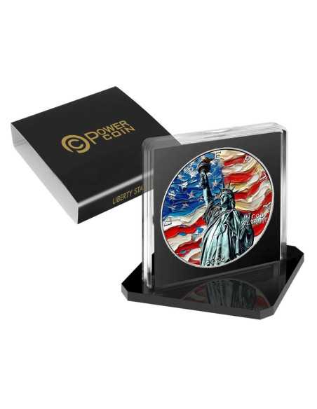 STATUE OF LIBERTY AmericArt 1 Oz Silver Coin 1$ USA 2024 - Coins & More - Usa
