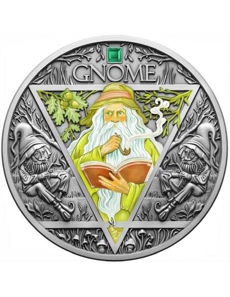 GNOME (Element Earth) Four Elementals 2 Oz Silver Coin 2000 Francs Cameroon 2024 - Coins & More - Cameroon