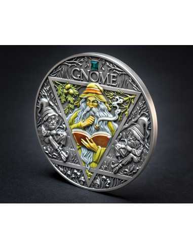 GNOME (Element Erde) Vier Elementare 2 Oz Silbermünze 2000 Francs Kamerun 2024 - Coins & More - Kamerun