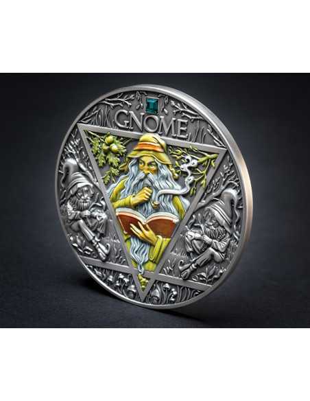 GNOME (Element Erde) Vier Elementare 2 Oz Silbermünze 2000 Francs Kamerun 2024 - Coins & More - Kamerun