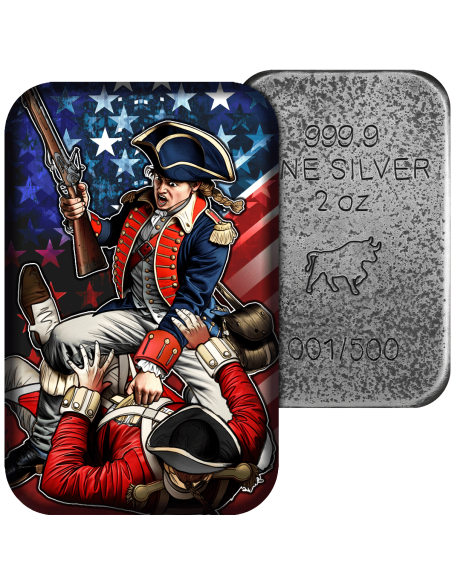 INDEPENDENCE DAY 2024 Premium Cast Bar 2 Oz Silver - Coins & More - Argent