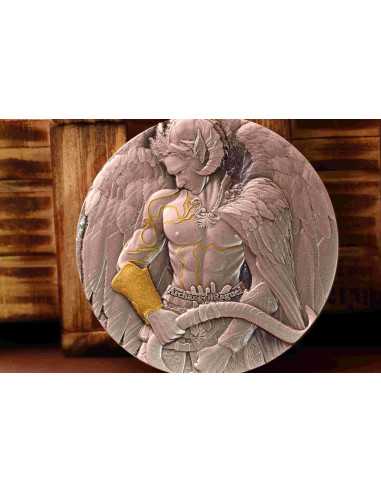 SAN RAGUEL Arcángel 2 Oz Moneda de Plata Antigua 2000 Francos Camerún 2025 - Coins & More - Camerún