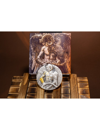 SAINT RAGUEL Archangel 2 Oz Antique Silver Coin 2000 Francs Cameroon 2025 - Coins & More - Cameroon